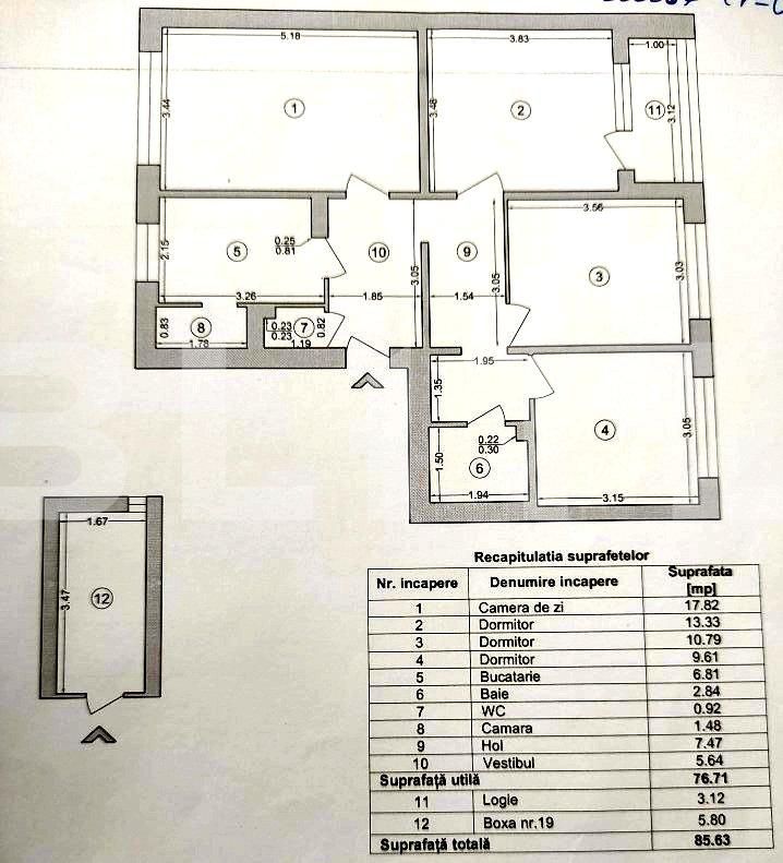 Apartament 4 camere, 77 mp, decomandat, centrala! Zona B-dul Ghencea