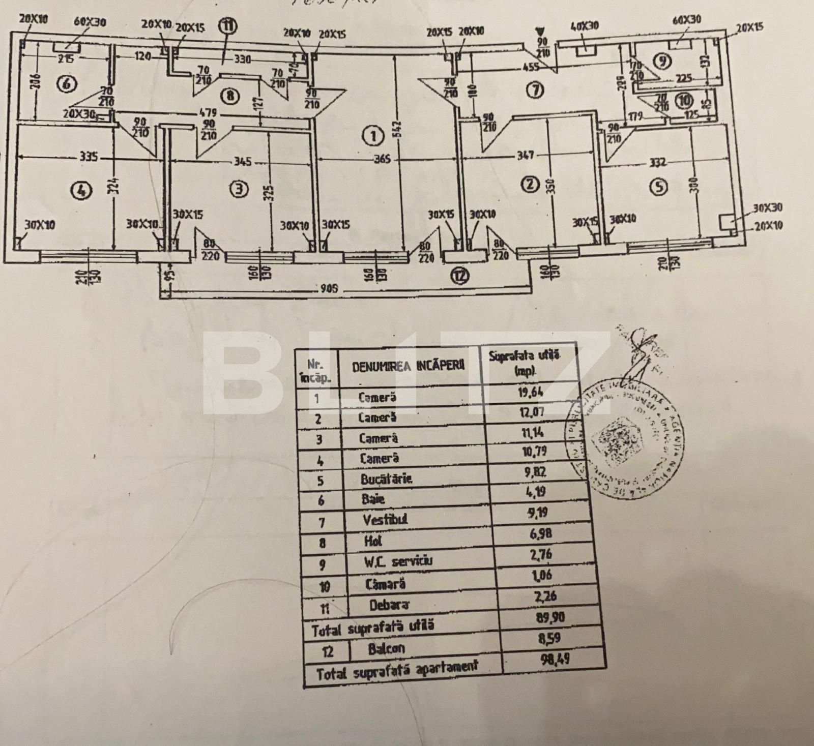 Apartament 4 camere, 98 mp, zona Stefan cel Mare