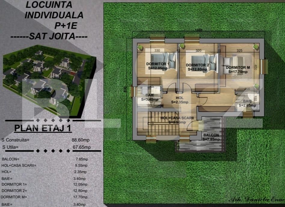 Casa de vanzare in mijlocul naturii la pret de apartament, in zona Joita