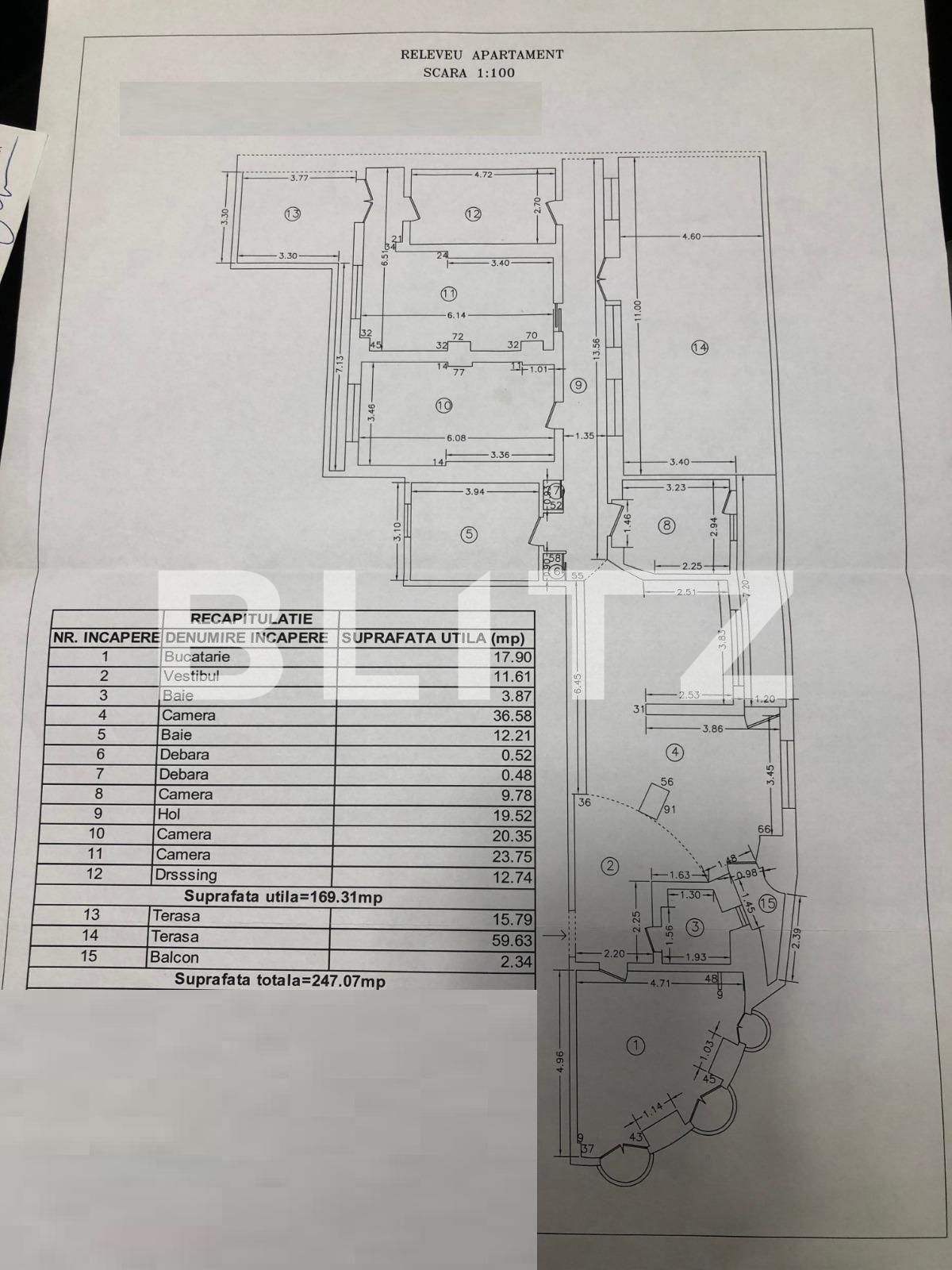 Proprietate superba 5 camere, terasa 80 mp, Decebal!
