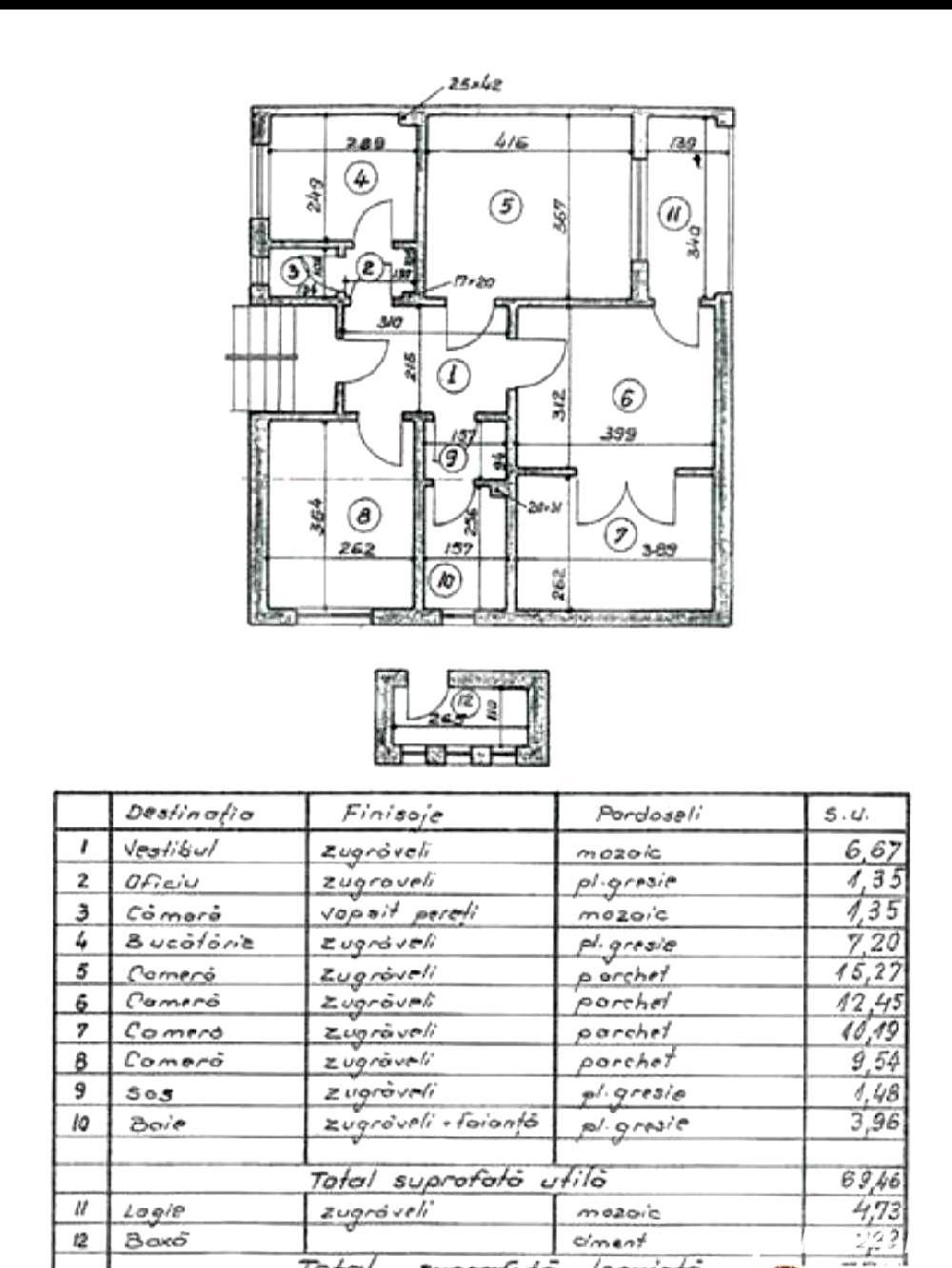 Apartament 4 camere, 70 mp, zona Dorobanti - Floreasca