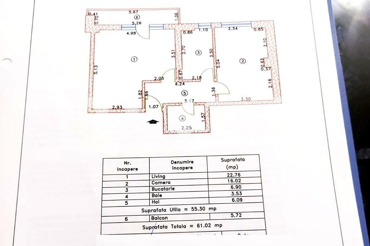 Apartament 2 camere, 61 mp, decomandat, imobil nou, parcare! Grozavesti