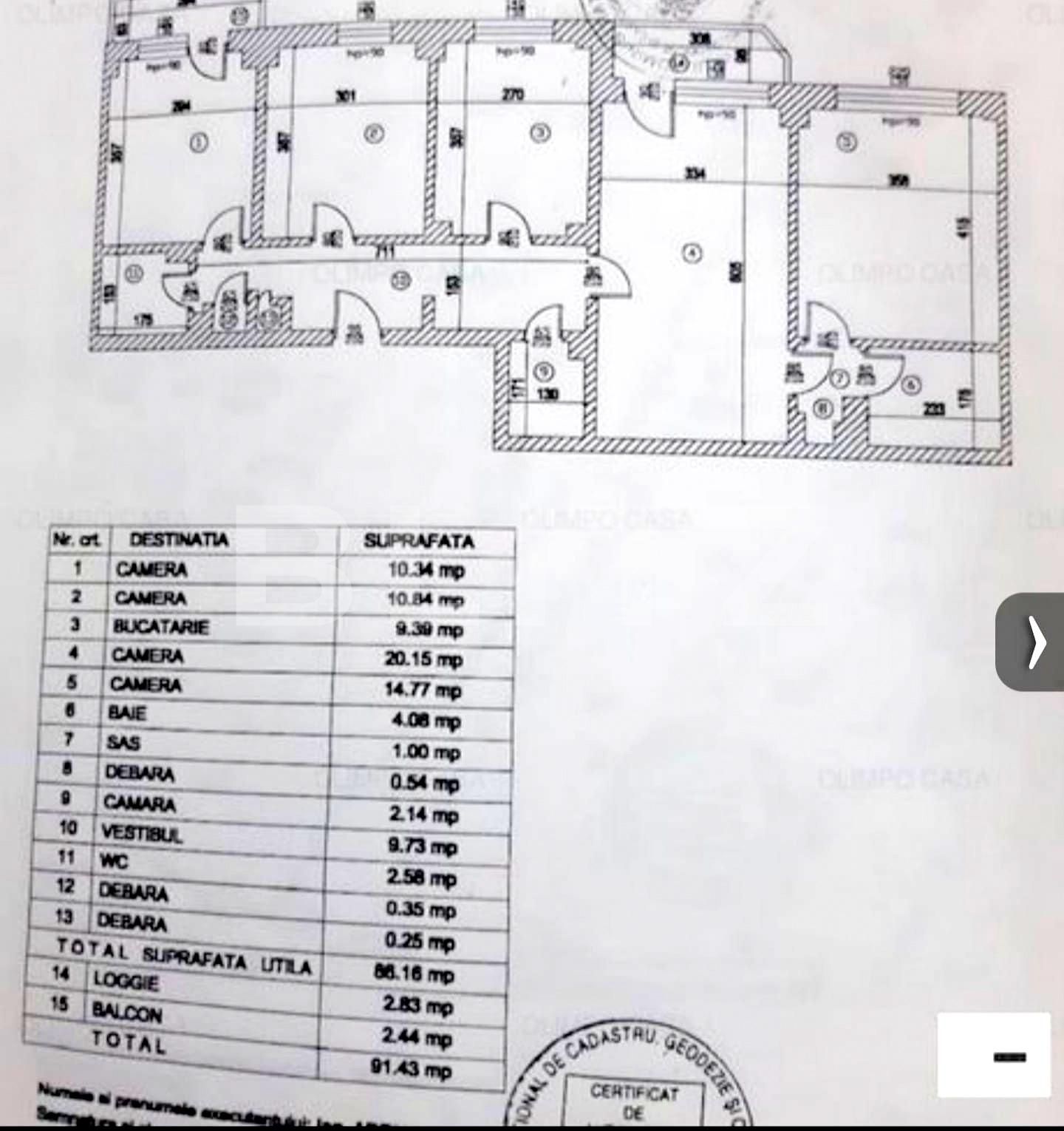 Apartament de 4 camere, 86.16 mp, izolat exterior, Mosilor, Obor