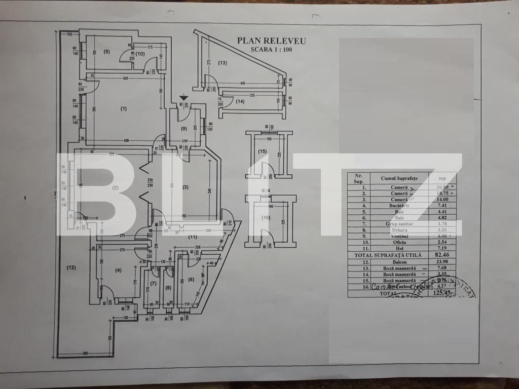 Apartament de 4 camere, 87 mp, terasa 25 mp, zona Universității 
