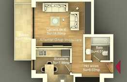 Garsoniera finisata, 37.31 mp, zona Parcul Carol!