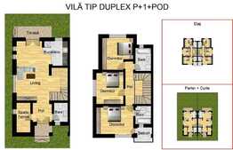 Casa tip Duplex, 3 dormitoare, 116mp utili, teren 240mp  zona linistita, Magurele!