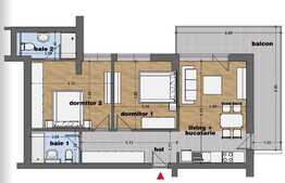 Apartament 3 camere, 78,47 mp, zona Pallady 