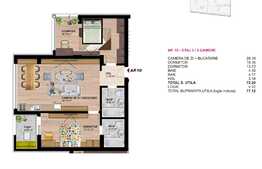 Apartament 3 camere, 77,12 mp, zona Brancoveanu