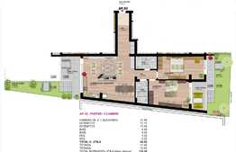 Apartament 3 camere, 116,36 mp, 2 terase , zona Brancoveanu