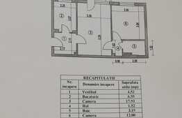 Apartament de 2 camere, 50 mp totali , zona 1 Decembrie 1918