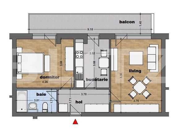 Apartament de vânzare 2 camere Catelu - 83160AV | BLITZ București | Poza1