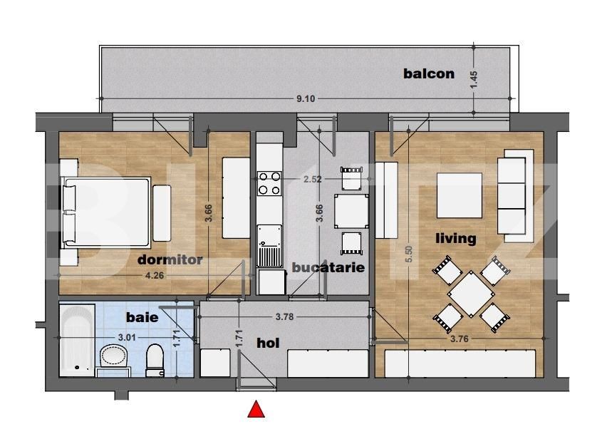 Apartament de vânzare 2 camere Catelu - 83160AV | BLITZ București | Poza1