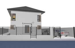 Casa la rosu cu teren 495 mp in comuna Berceni 