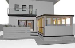 Casa la rosu cu teren 495 mp in comuna Berceni 