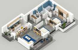 Apartament 3 camere, 87.82 mp, zona exclusivista Pallady