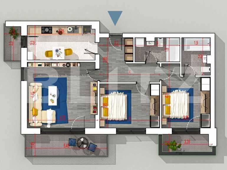 Apartament de vânzare 3 camere Titan - 83484AV | BLITZ București | Poza1