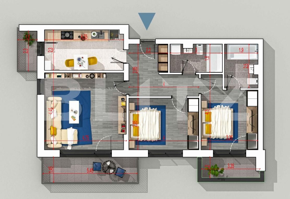 Apartament de vânzare 3 camere Titan - 83484AV | BLITZ București | Poza1