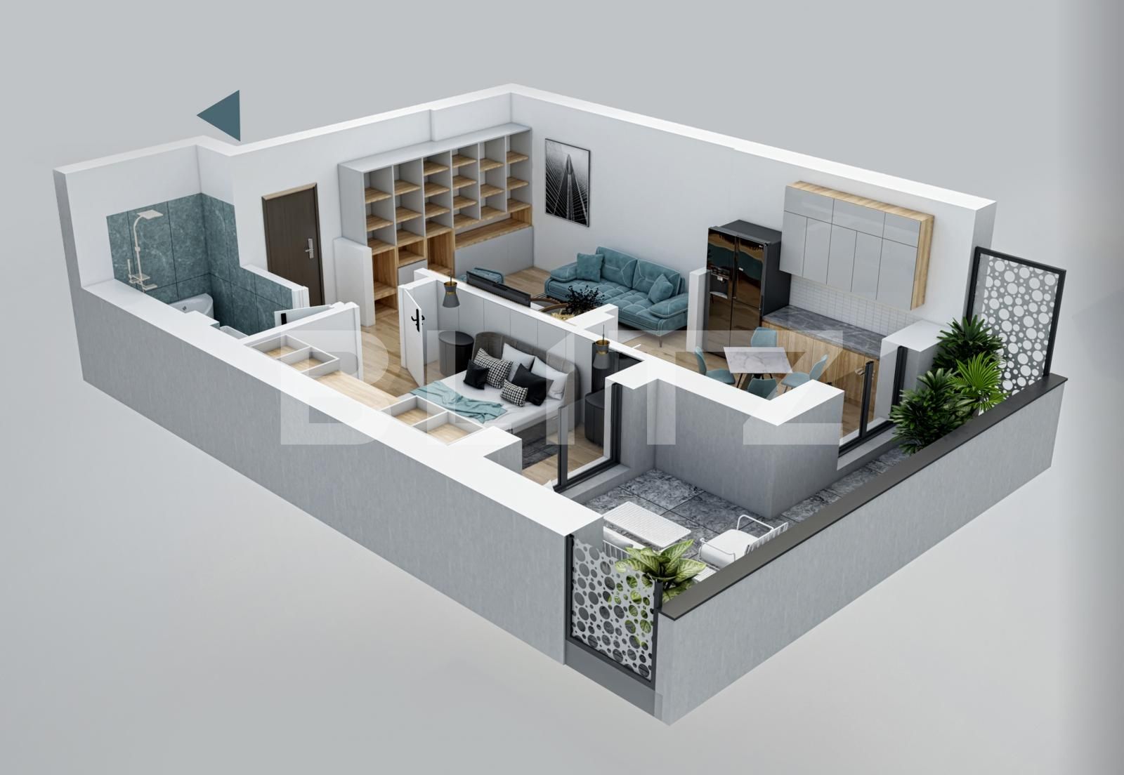 Garsonieră de vânzare Titan - 83573AV | BLITZ București | Poza1