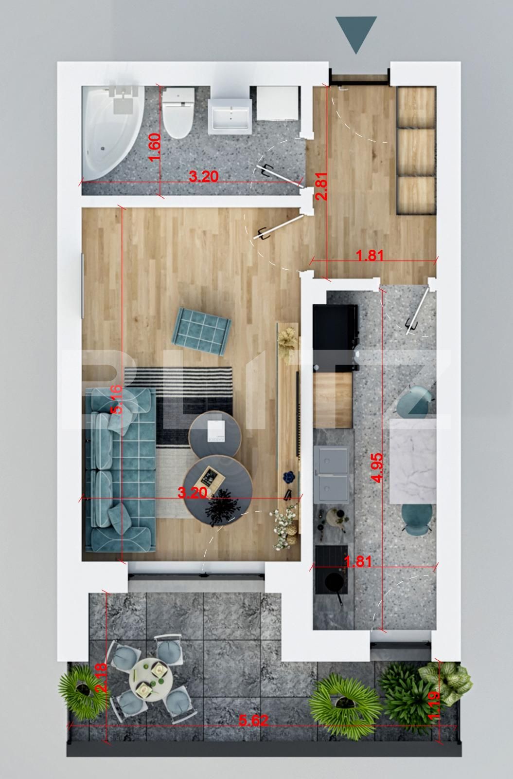 Garsonieră de vânzare Titan - 83579AV | BLITZ București | Poza2