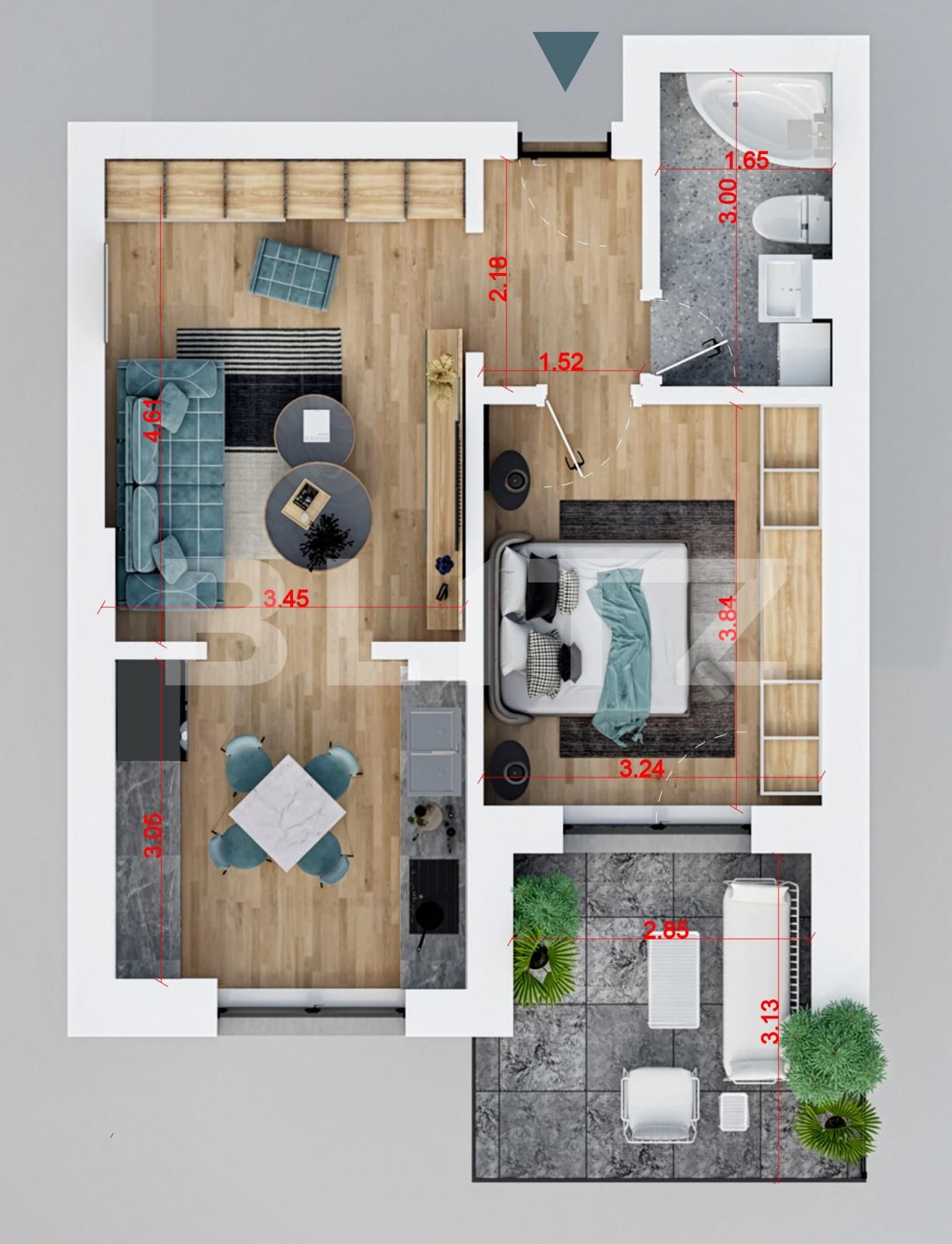 Garsonieră de vânzare Titan - 83589AV | BLITZ București | Poza2