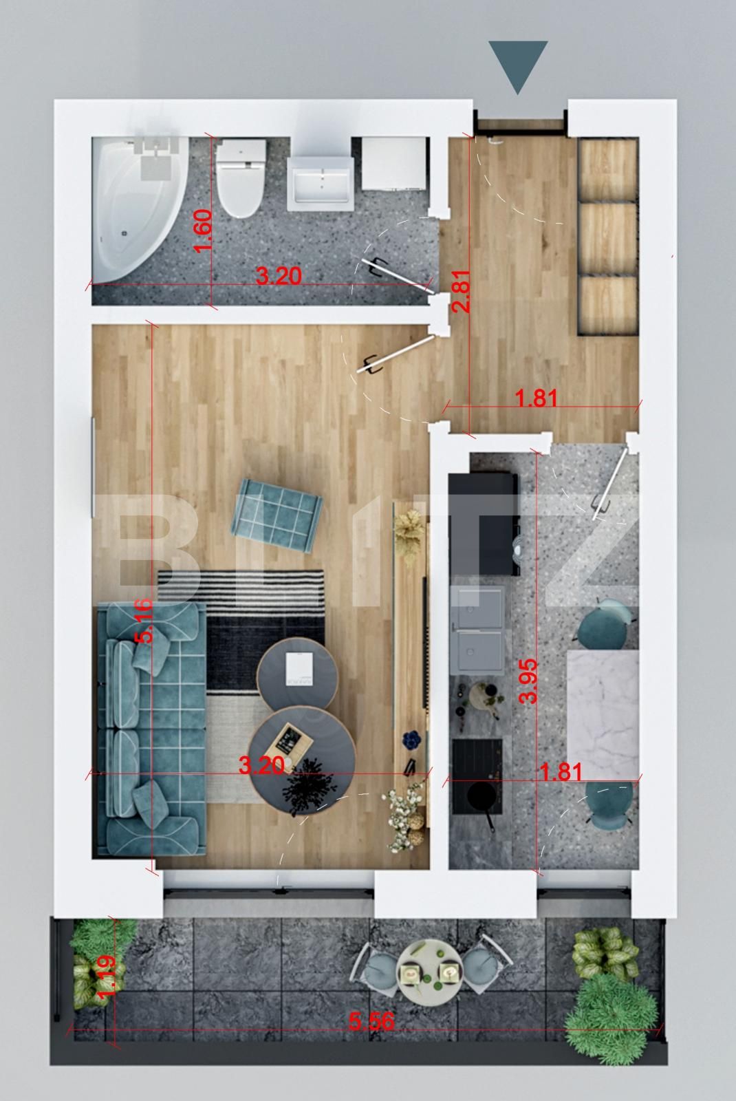 Garsonieră de vânzare Titan - 83592AV | BLITZ București | Poza2