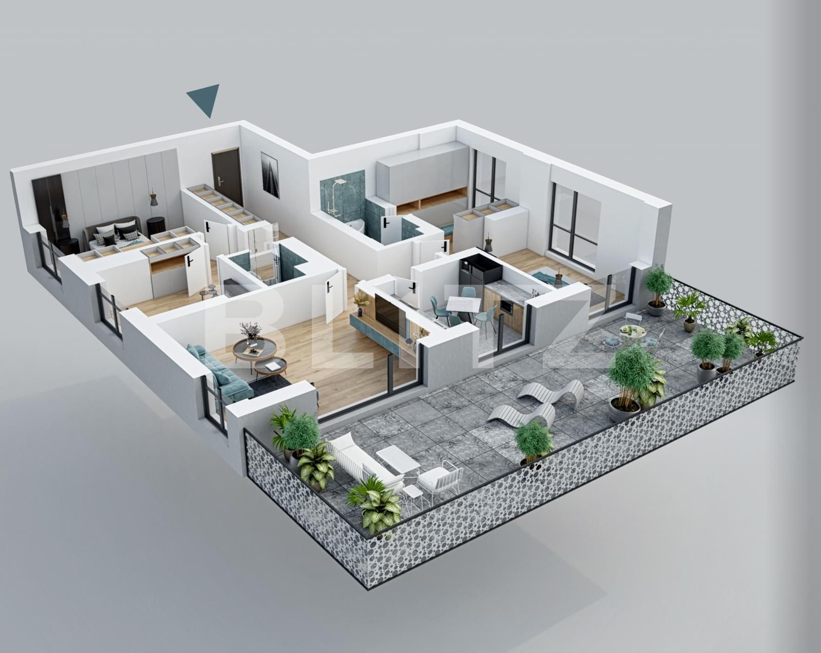 Duplex cu 4 camere, 106.44 mp, zona exclusivista Pallady
