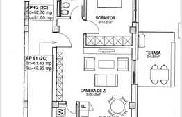 Apartament 2 camere, 50 mp, terasa, bloc nou, piscina, zona Udriste