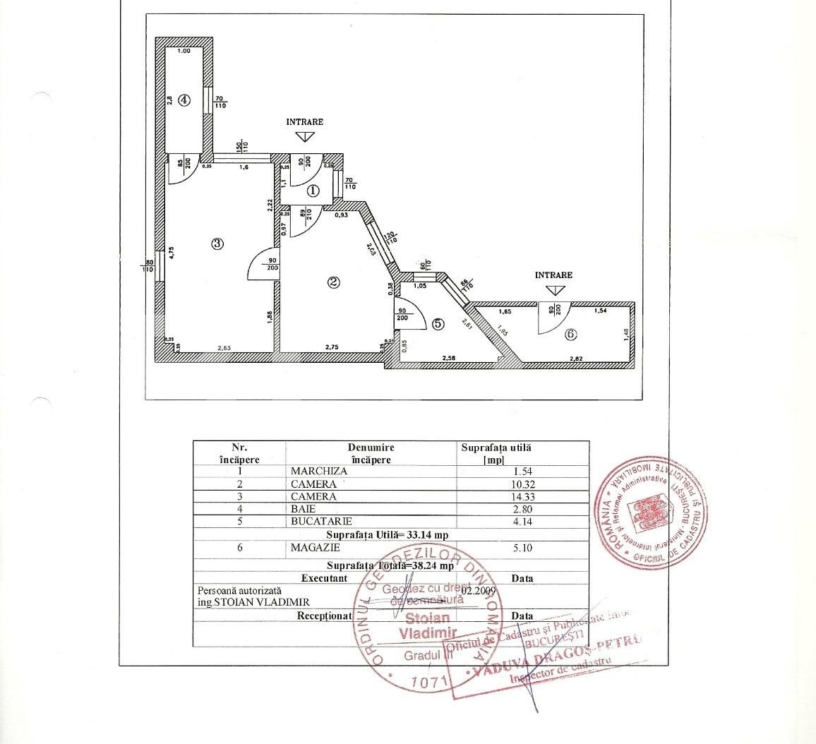 Casa de vanzare, 45 mp, curte comuna, zona Titulescu