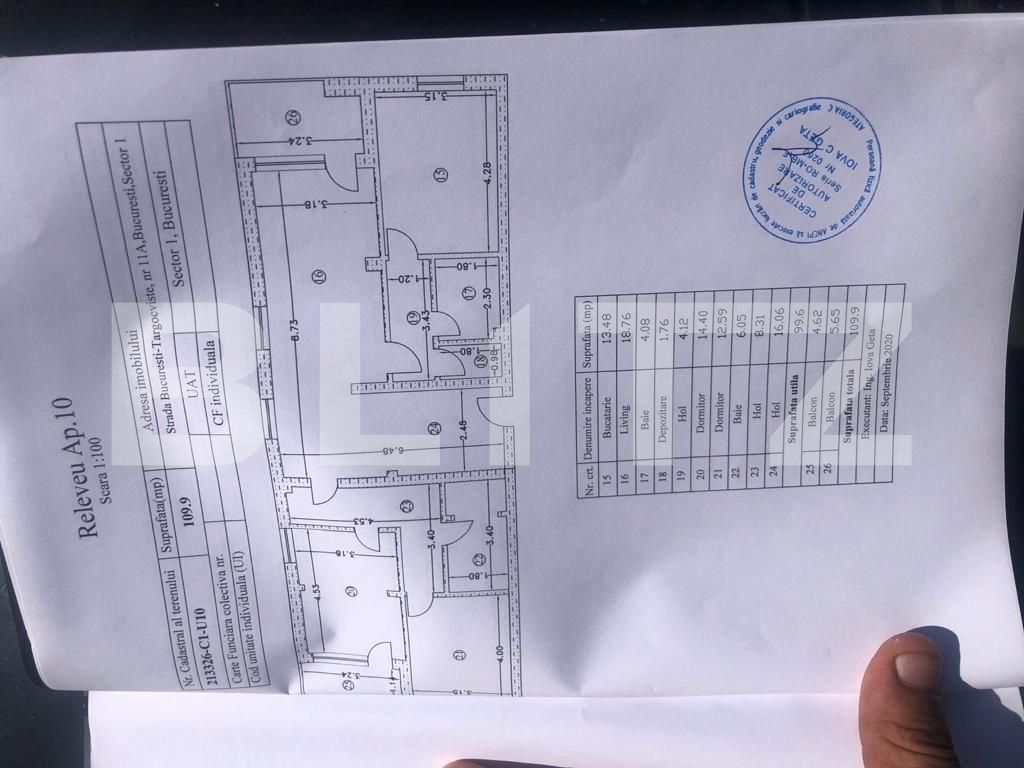 Apartament 4 camere, spatios si finisat, Bucurestii noi