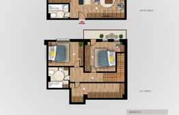 Penthouse lux, 2 niveluri, 4 camere, 127 mp, zona Pipera