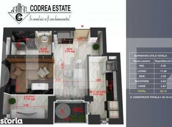 Garsonieră de vânzare Vest - 87740AV | BLITZ București | Poza1