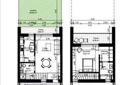 Vila 2 camere, 62 mp, gradina 30.64 mp, Pipera