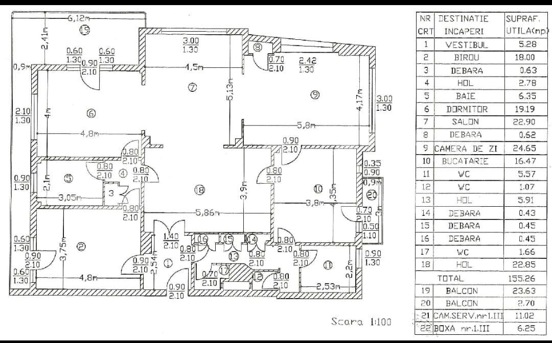 Apartament 6 camere, 155 mp, terasa, Piata Revolutiei! 