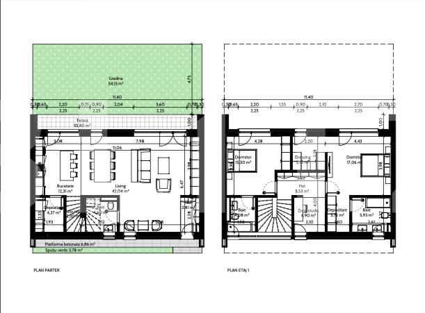 Casa 3 camere, 130 mp, gradina 54 mp, Pipera