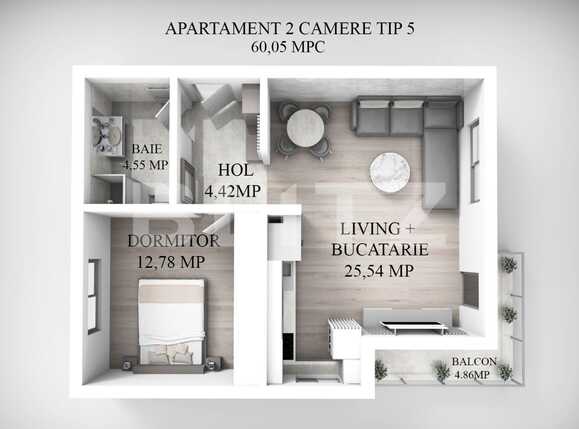 Ap. 2 camere, Fundeni | Poza1