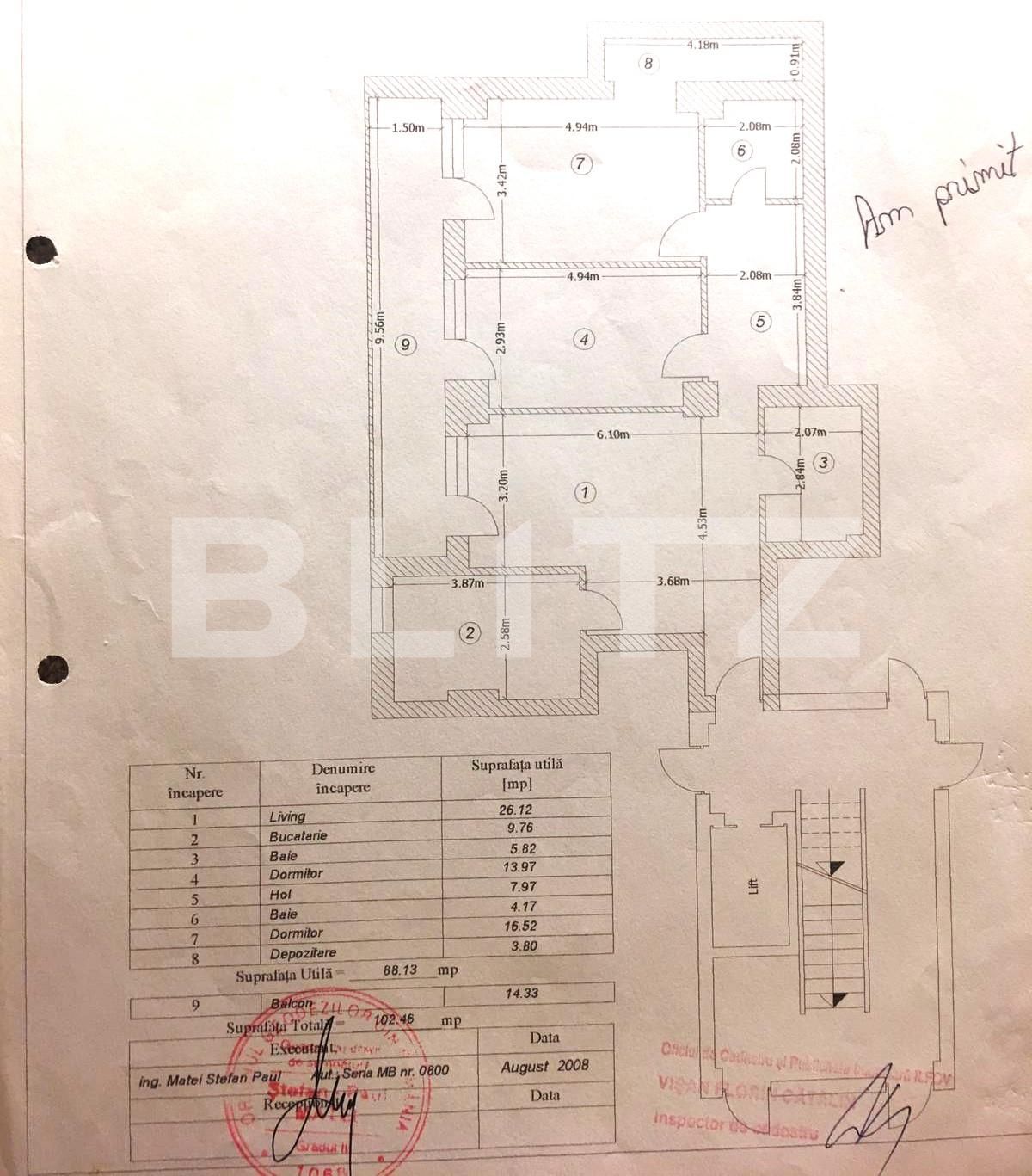 Apartament 3 camere, 88 mp, decomandat, zona Sud - Confort City