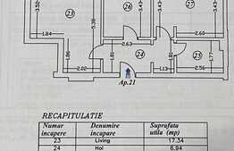 Apartament de 2 camere, 60 mp, bloc nou, zona Pallady