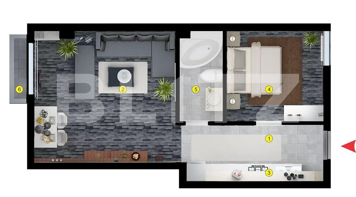 Garsonieră de vânzare Voluntari - 90300AV | BLITZ București | Poza1