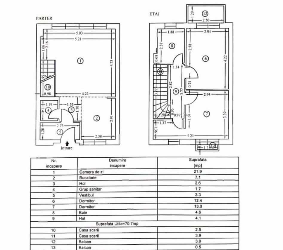 Casa de 3 camere, 70 mp, piscina, Tunari