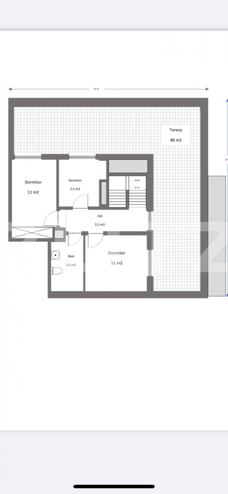Penthouse 190 mp, decomandat, Costin Georgian