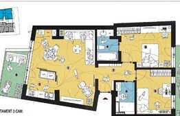 Apartament 3 camere, 79 mp, parcare, Bulevardul Decebal