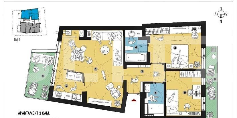 Apartament de vânzare 3 camere Decebal - 91196AV | BLITZ București | Poza1