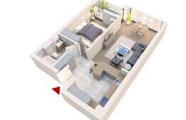 Apartament 2 camere, 54 mp, etaj intermediar, Tunari