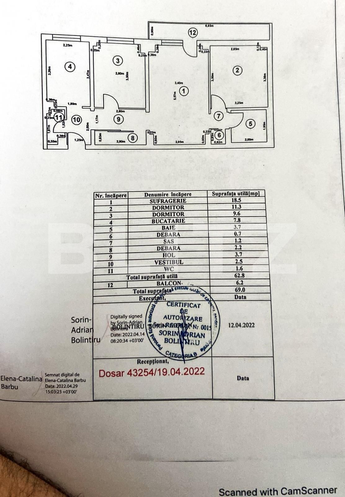 Apartament de 3 camere la cheie, 63 mp, etaj intermediar, zona Dristor