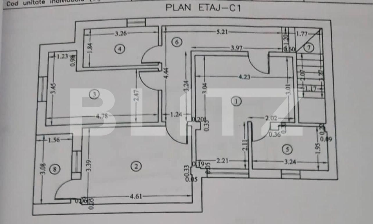 Duplex 4 camere, 155 mp utili, mobilat, Tunari