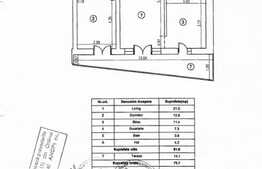 Apartament de 3 camere, 61 mp, etaj intermediar, terasa, zona Unirii
