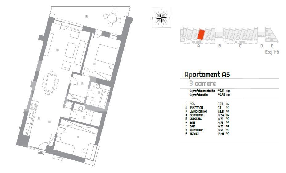 Apartament de vânzare 3 camere Baneasa - 93282AV | BLITZ București | Poza1