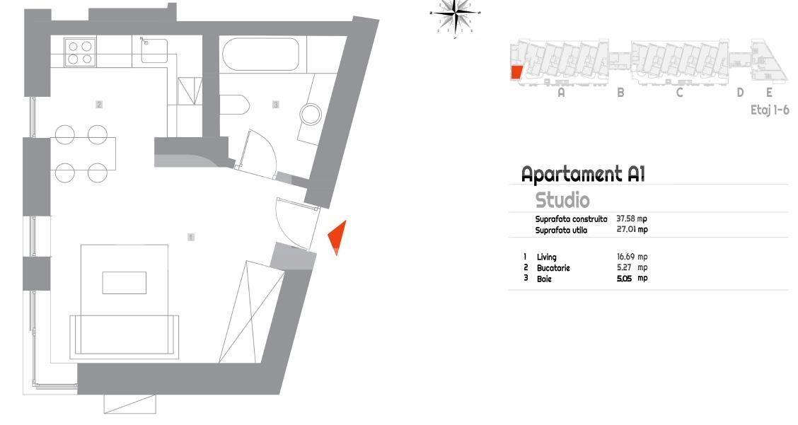 Studio lux, 27 mp, zona Baneasa