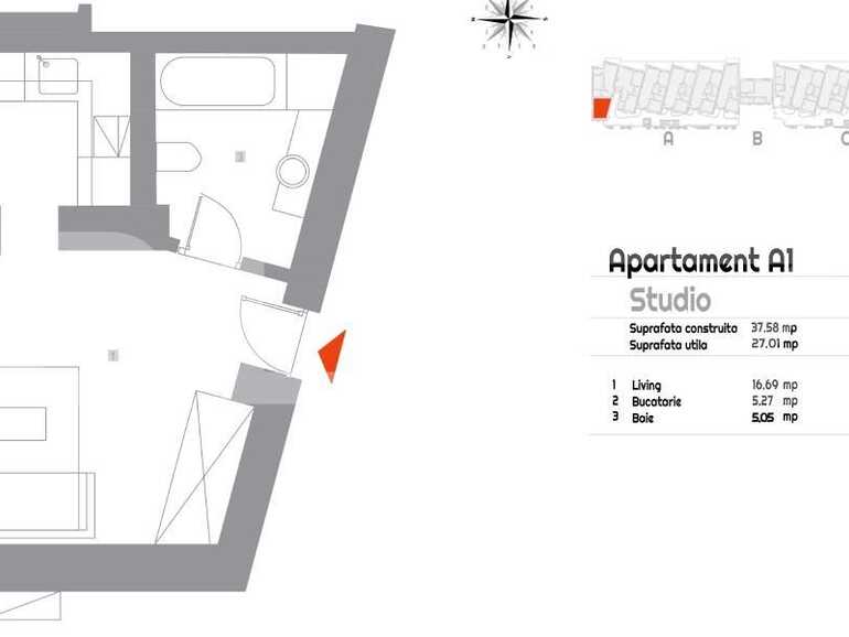 Garsonieră de vânzare Baneasa - 93294AV | BLITZ București | Poza1