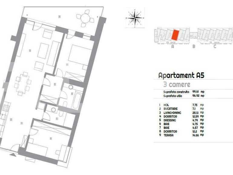 Apartament de vânzare 3 camere Baneasa - 93299AV | BLITZ București | Poza1